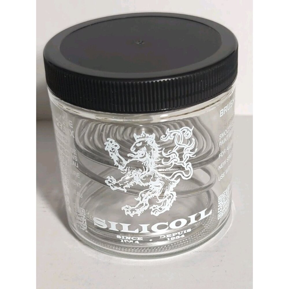 Silicoil Brush Cleaning Tank Jar Clear Glass Paint Brush Cleaning  FREE SHIPPING